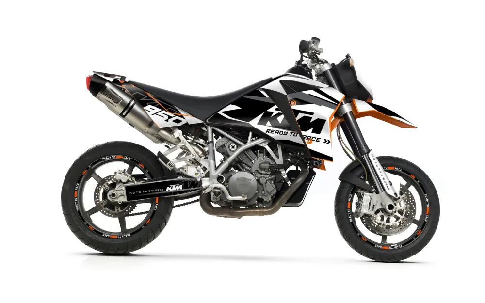 KTM 950 SM / SMR GRAFIIKAT - "Abstrakt" (Musta/Valkoinen)