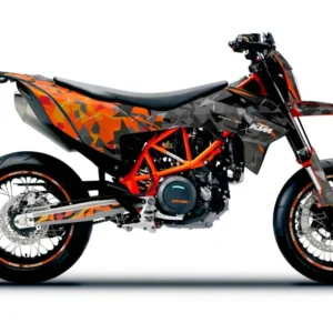 KTM GRAFIIKAT - 690 SMC-R "Flake" (Musta/Oranssi)