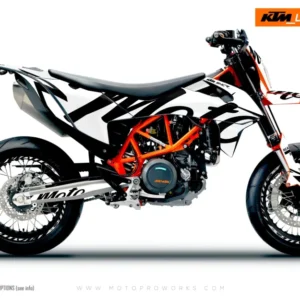 KTM GRAFIIKAT - 690 SMC-R "Script" (Valkoinen)