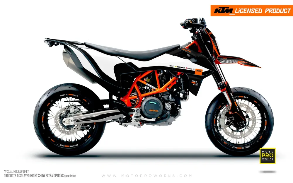 KTM GRAFIIKAT - 690 SMC-R "Sprint" (Musta/Valkoinen)