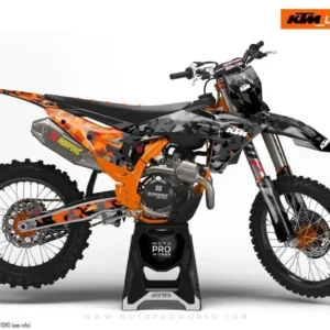 KTM GRAFIIKAT - EXC/SX / 450 SMR 2023-2024 "Flake" (Musta/Oranssi)