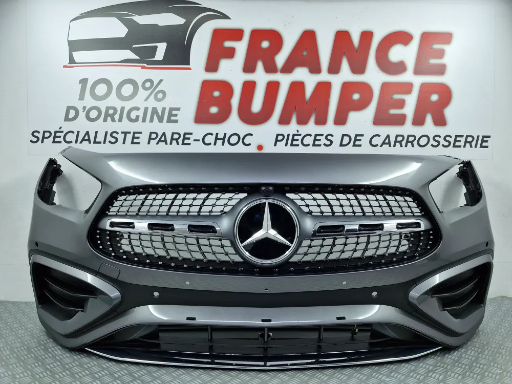 Etupuskuri Mercedes GLA X247 AMG harmaa Vaihe 2 (alkaen 09/2023) – Uusi alkuperäinen tutkan ja avustepaketin kanssa MERCED...