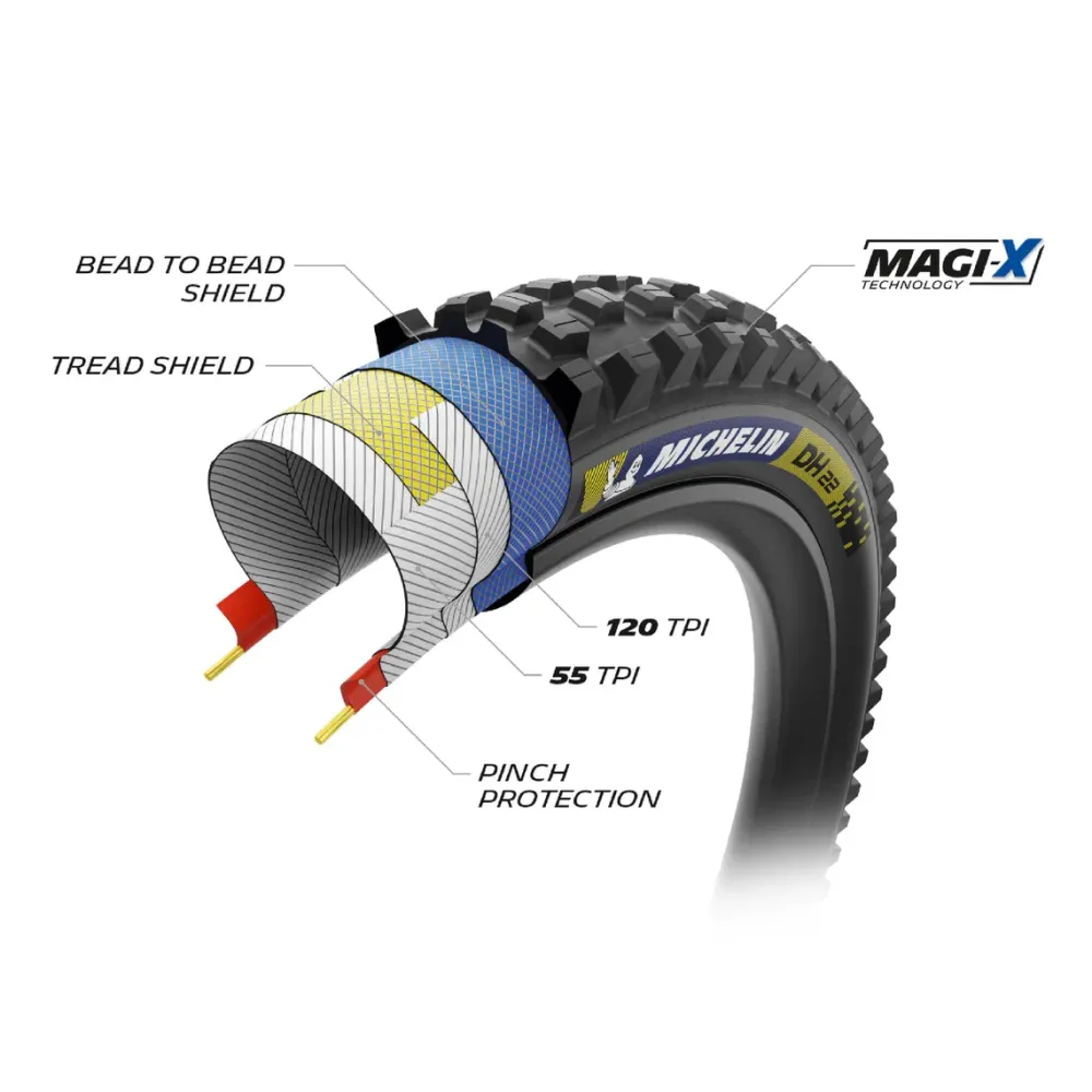 MICHELIN DH22 Racing Line 29x2.40 Tubeless Ready Soft -rengas MICHELIN DH22 Racing Line 29x2.40 Tubeless Ready Soft -rengas