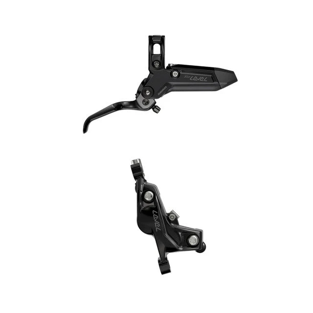 Pari SRAM LEVEL SILVER STEALTH 4-mäntäisiä jarruja Musta