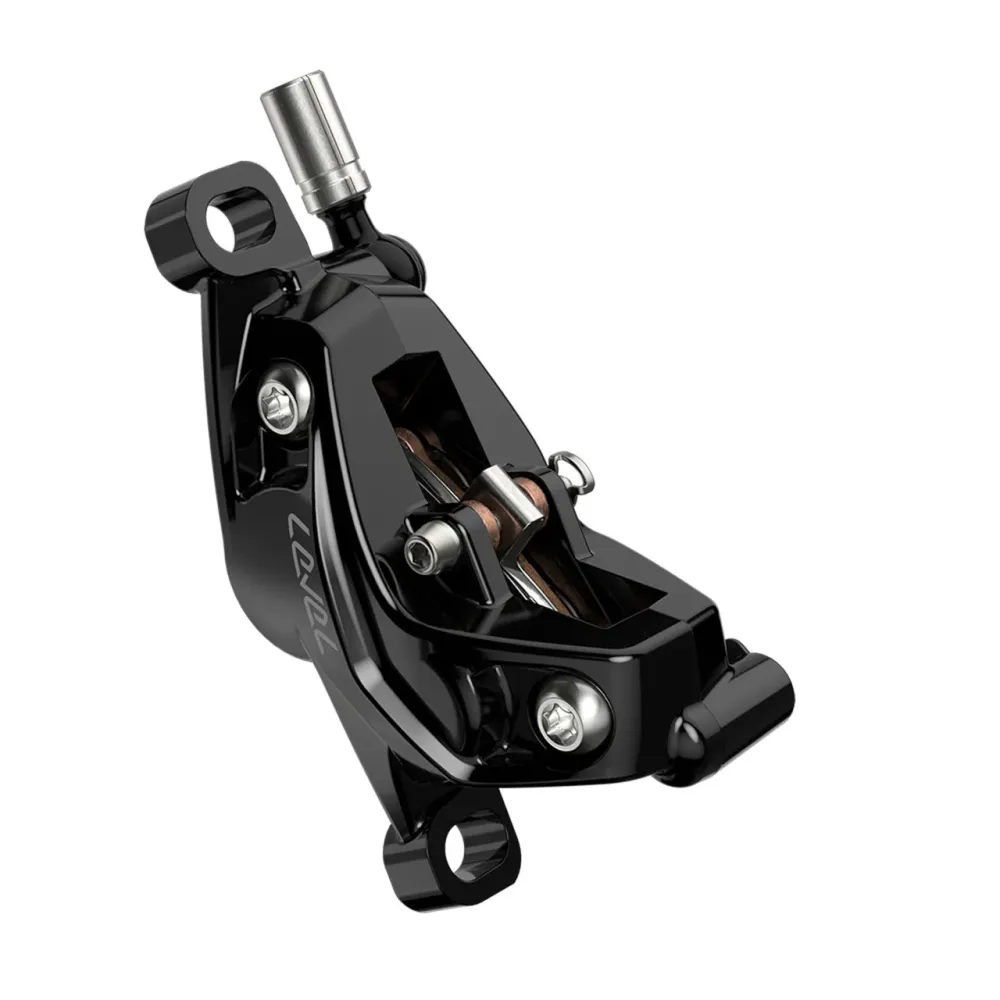 Pari SRAM LEVEL SILVER STEALTH 4-mäntäisiä jarruja Musta