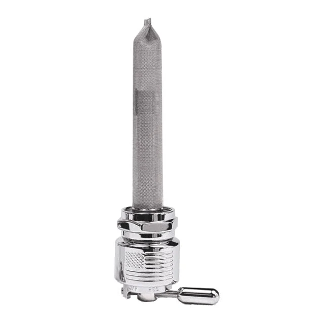 Pingel Power-Flo Round Liberty Petcock takaiskuventtiili 22mm kromi Kromi