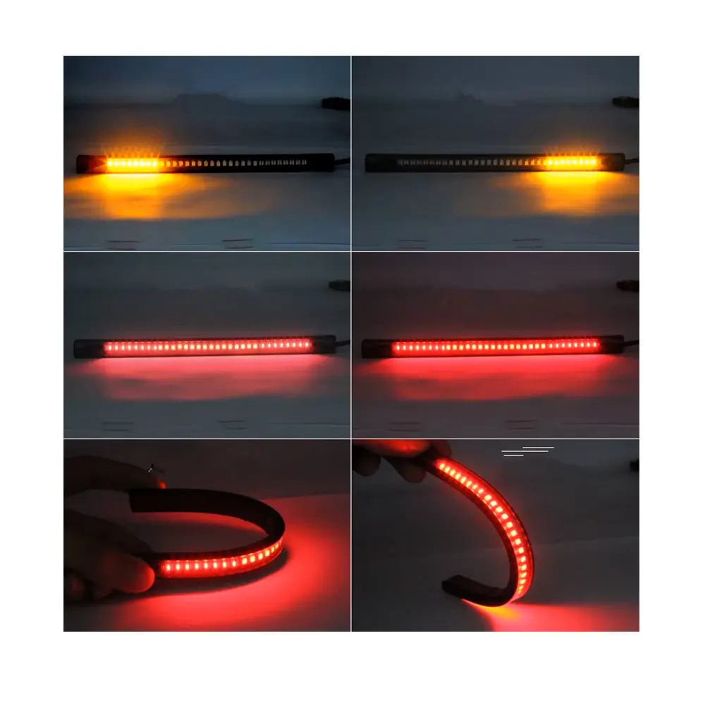SMP 3 1 LED-moottoripyörän takavalo / kääntymisvalo joustava nauha