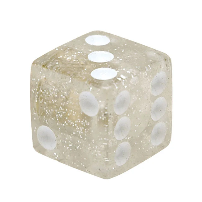 Trik Tropz venttiilin varren korkit Dice Clear Glitter