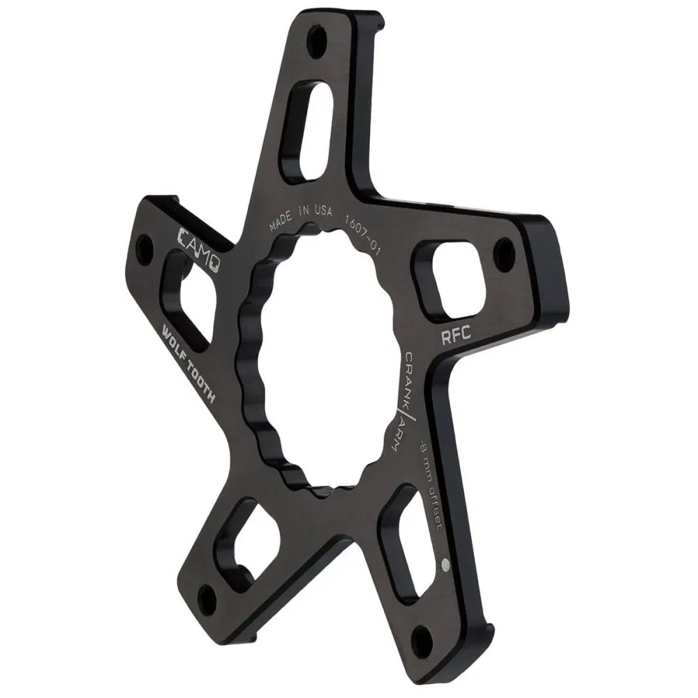 WOLF TOOTH CAMO M8 Raceface Cinch Direct Mount Offset -8mm Musta kampiakselin tähti