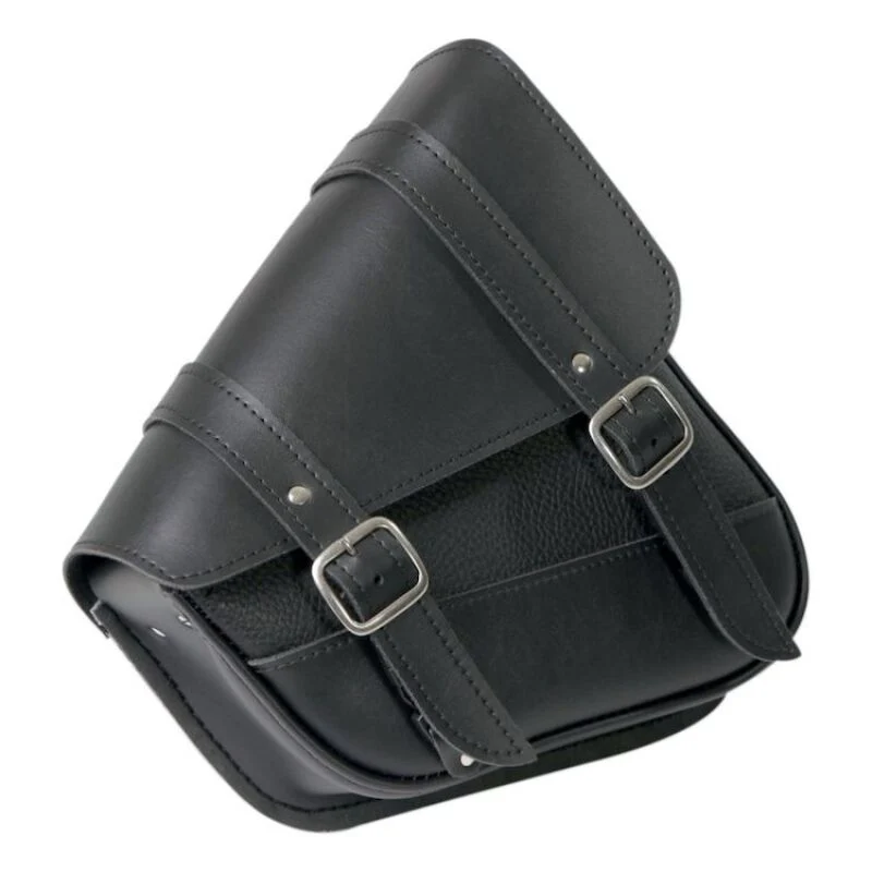 Willie & Max Universal Black Jack Compact Slant Saddlebag Set (12inL x 9.5inH x 5.5 inW) - Black
