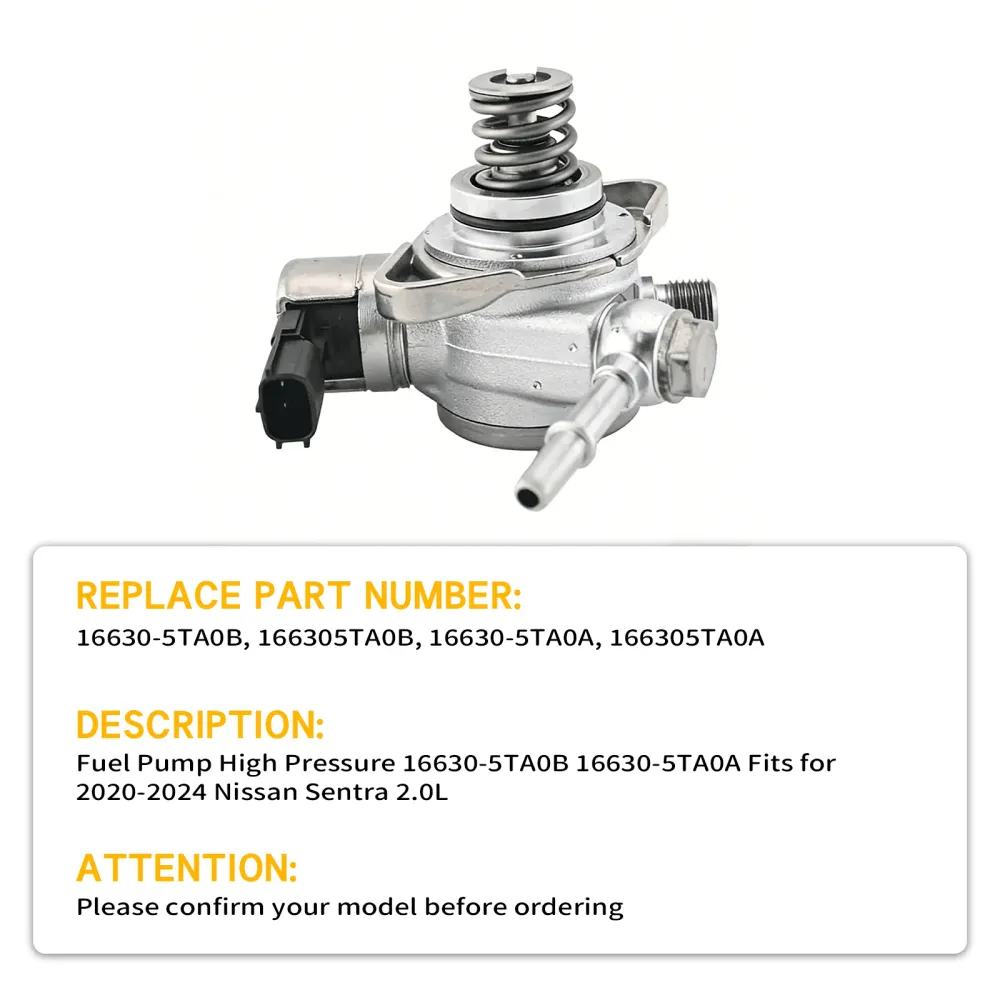 Polttoainepumppu korkeapaineinen 16630-5TA0B 16630-5TA0A Sopii 2020-2024 Nissan Sentra 2.0L