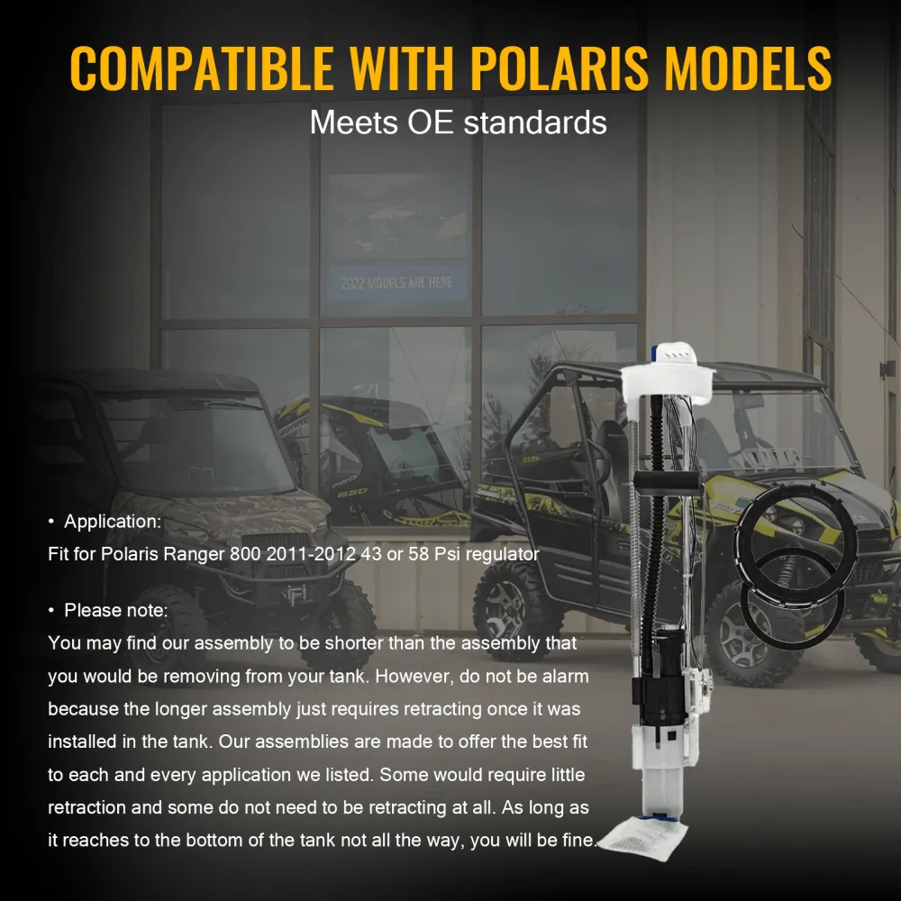 Polttoainepumppukokoonpano 2204402 2521197 Sopii Polaris Ranger 800 2011-2012 43 tai 58 Psi säätimeen