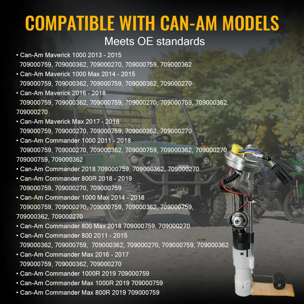 Polttoainepumppukokoonpano 709000362 709000759 Sopii malleihin Can-Am 12-20 Commander Maverick 800 1000