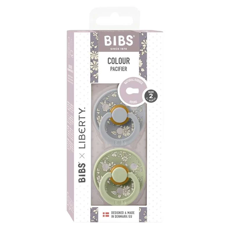 Bibs Pyöreä Colour Tutti - 2-Pak - k. 2 - luonnonkumi - Liberty - Capel/Sage Mix