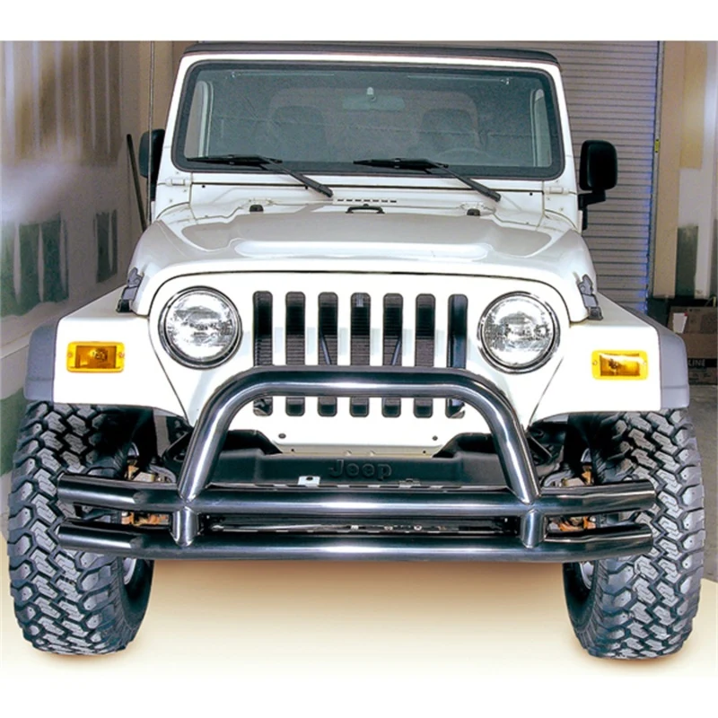 Rugged Ridge 3- Dbl Tube Front Bumper w/ Hoop 76-06 CJ / Jeep Wrangler