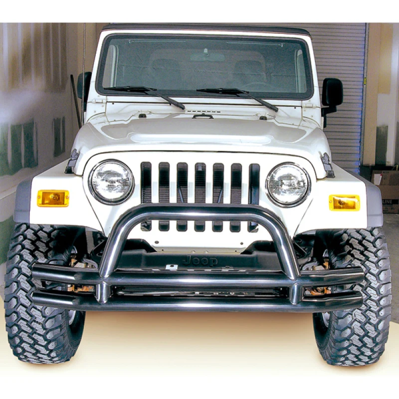 Rugged Ridge 3- Dbl Tube Front Bumper w/ Hoop 76-06 CJ / Jeep Wrangler