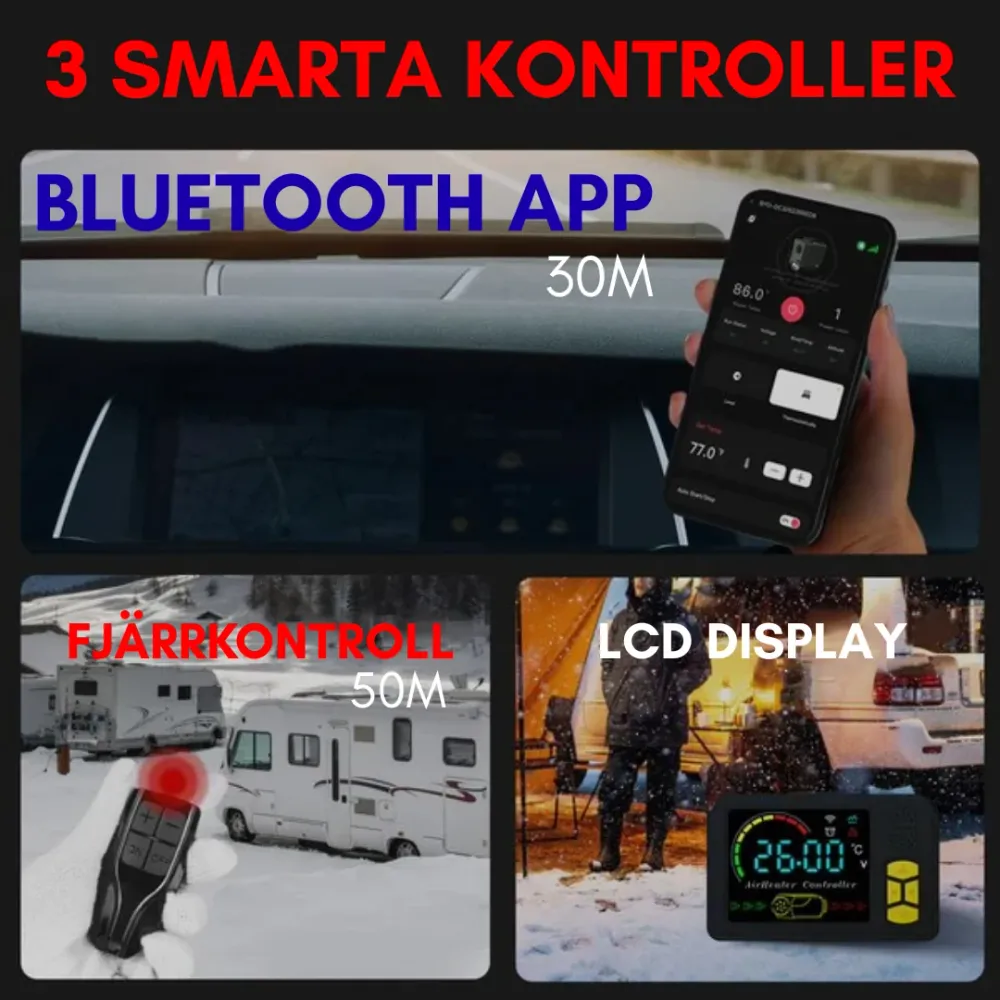 Diesel-ilmalämmitin 8 kW, PAKETTI - BLUETOOTH