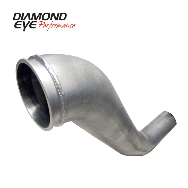 Diamond Eye Downpipe 4in TB Single HX40 TURBO-DIRECT FLANGE AL DODGE 5.9L 2500/3500 94-02