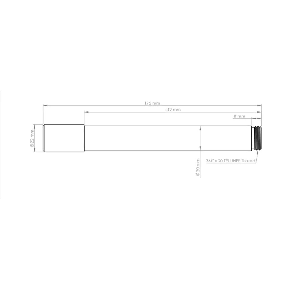 BURGTEC etupyörän akseli FOX 40 haarukkaan 20x110mm musta