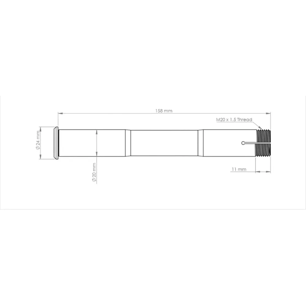 BURGTEC etupyörän akseli Rockshox Boxxer haarukkaan 20x110mm musta