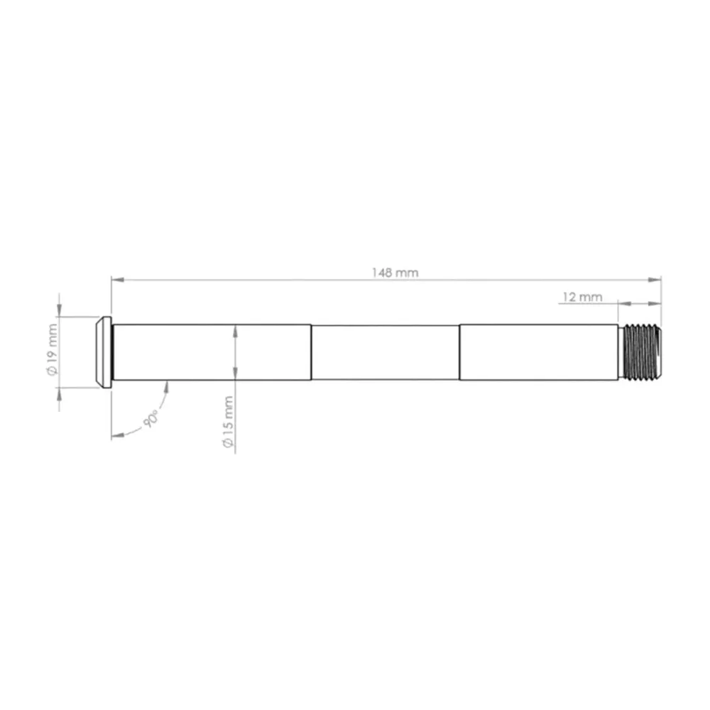 BURGTEC etupyörän akseli Rockshox-haarukalle 15x100 mm Musta