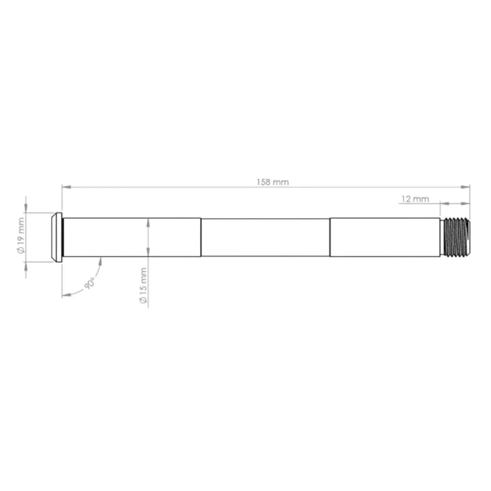 BURGTEC etupyörän akseli Rockshox-haarukalle 15x110 mm Boost Gold