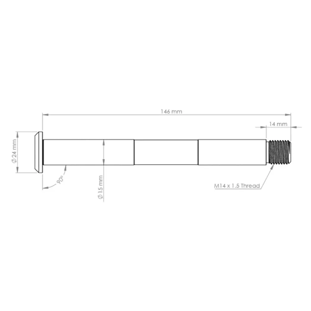 BURGTEC pyörän akseli FOX-haarukoille 15x100 mm edessä 2021 Musta