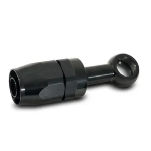 Vibrant -8AN Banjo Hose End Fitting use M10 or 3/8in Banjo Bolt - Aluminum Black