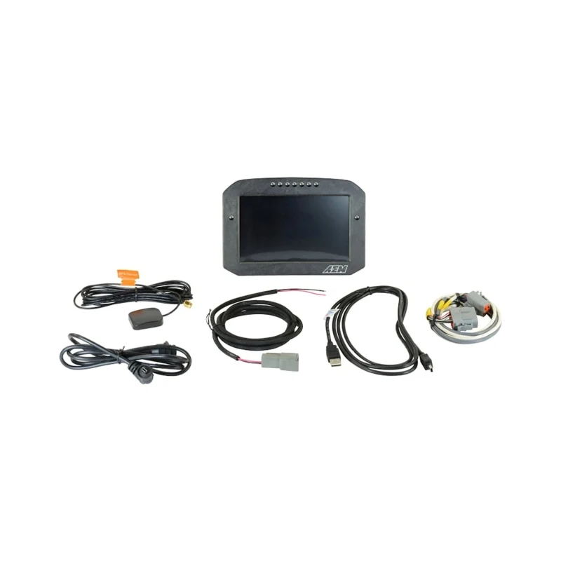 AEM CD-7LG Carbon Logging Flush Digital Dash Display w/ Internal 20Hz GPS & Antenna