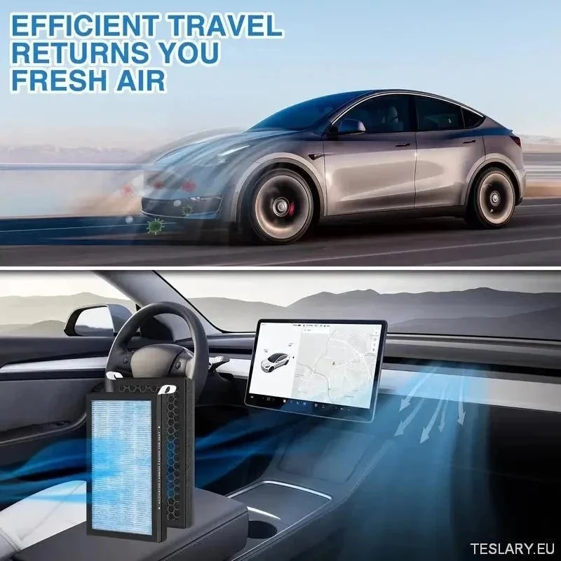 Tesla -malli 3/y matkustaja ilmansuodattimen vaihtopakkaus (molemmat suodattimet)