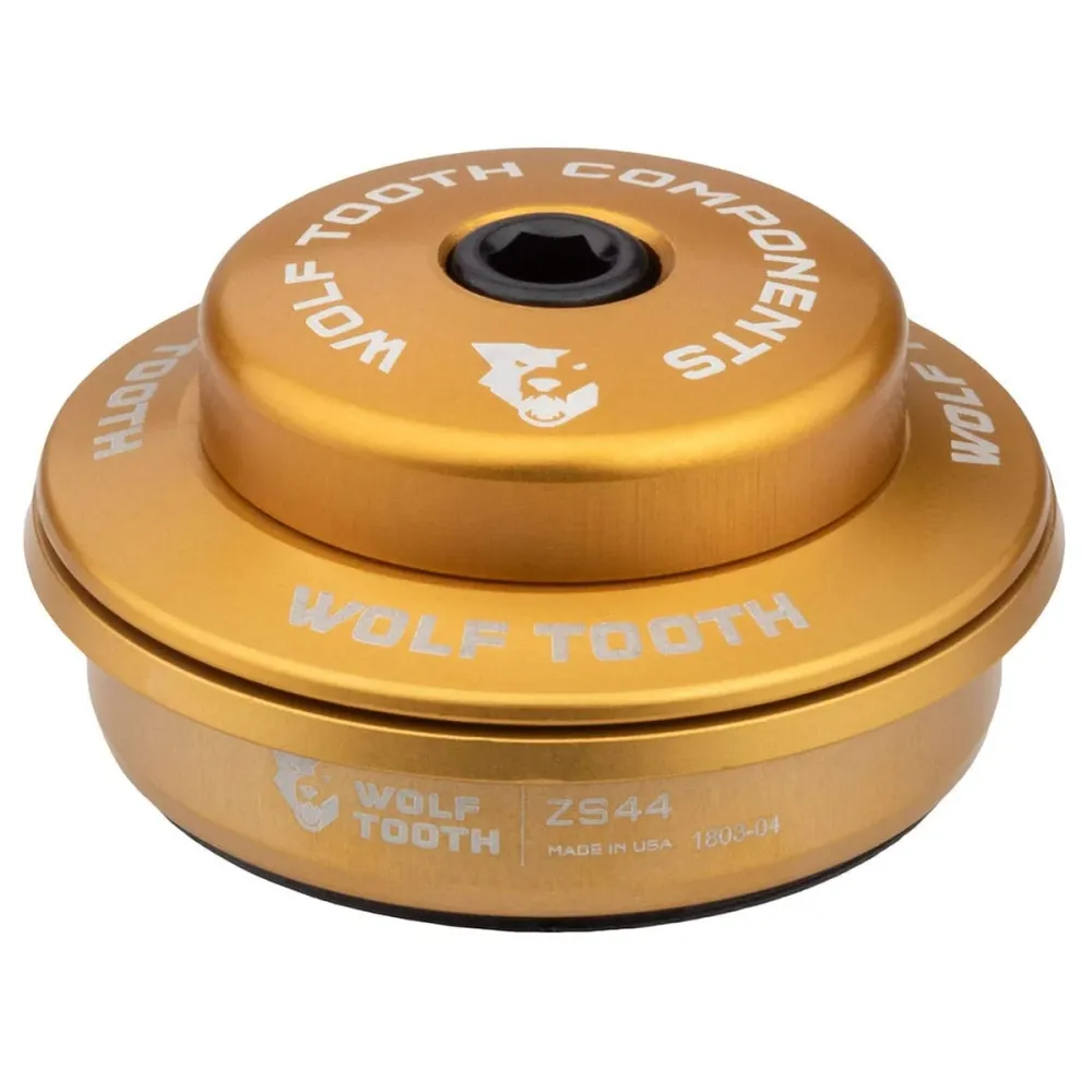Korkea kuppi WOLF TOOTH puoli-integroidulle kuulokkeelle 1"1/8 ZS44 Stack 6 mm Kultainen