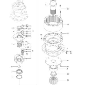 Heilunnanvaimennus 31QB-10141 31QB10141 Sopii malleihin Hyundai R480LC-9 R520LC-9