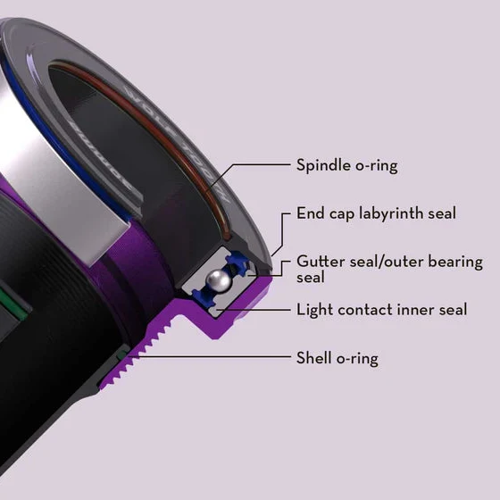 WOLFTOOTH BSA DUB 29mm Ultraviolet Purple kampiakseli WOLFTOOTH BSA DUB 29mm Ultraviolet Purple