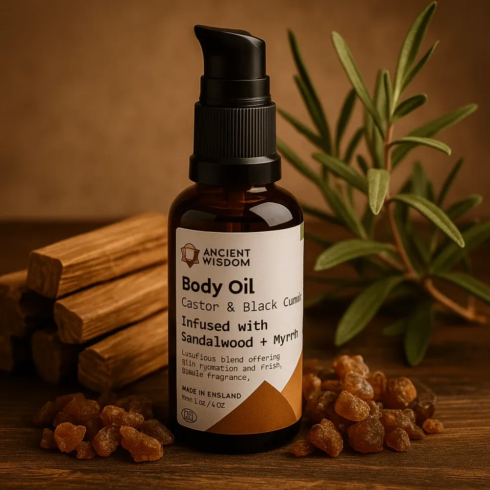 Sandaalipuu ja mirha luomu vartaloöljy 50ml