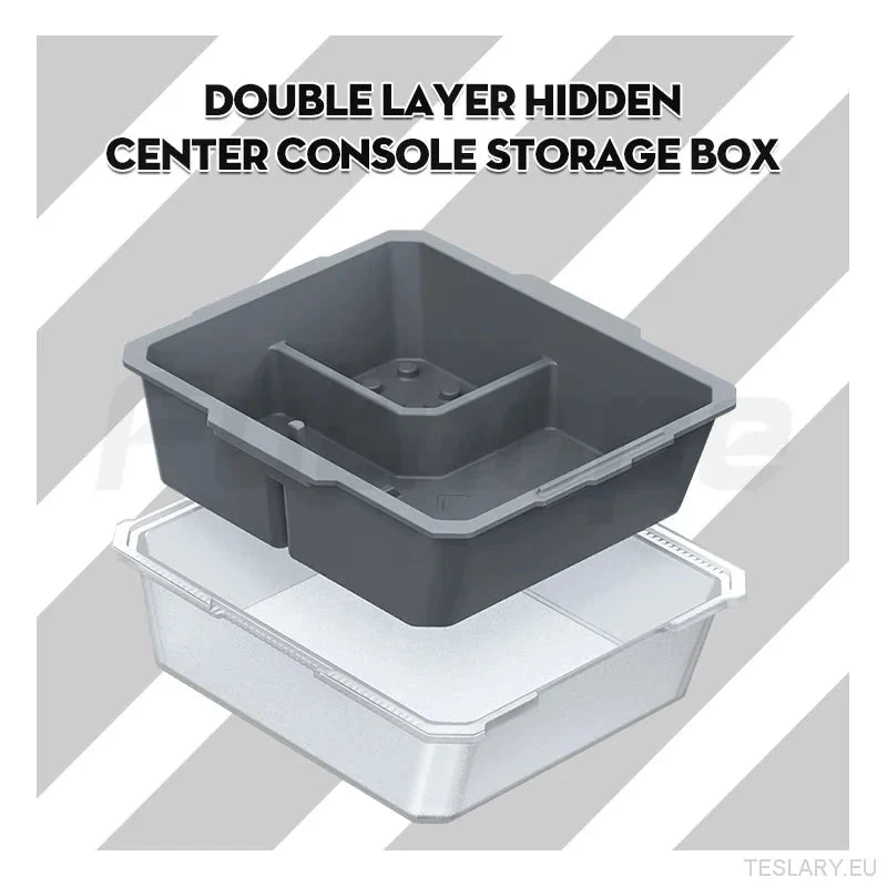 2--1 Läpinäkyvä Central Control Storage -laatikko Tesla-mallin 3 Y-kortin kuulokkeet Osion Storage Esteettinen sisustus
