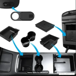 Tesla-malli 3/Y-lisävarusteet 6-osainen järjestäjäpaketti 6-1-pakkaus