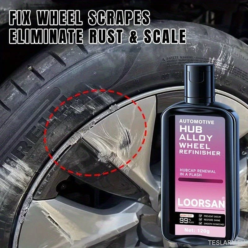 Automotive Hub Wheel -selvysaattori, kevytmetallipyörän naarmuuntunut tahna, auton huolto -kiillotusvoide ruosteen ja mitt...