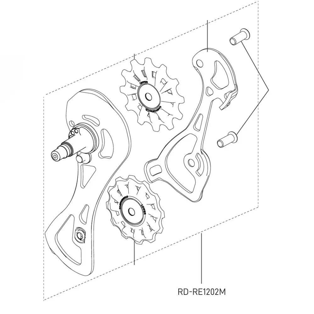 CAMPAGNOLO RECORD 12V Täydellinen takavaihde Häkki Medium Häkki Keskikokoinen Häkki
