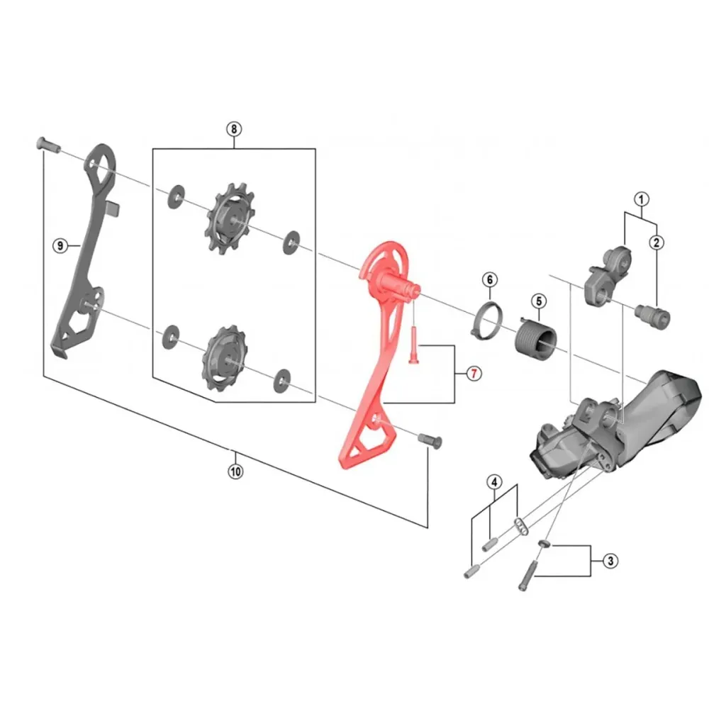 SHIMANO ULTEGRA RD-R8050-GS Ulkoinen keskikokoinen takavaihtajan häkki