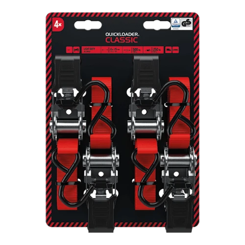 Classic Kuormaliina 500KG 4M 25MM 4-pack QCL500LDR