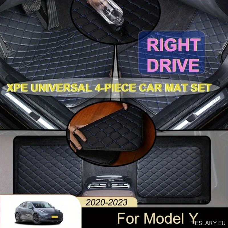 4kpcs Set XPE -auton lattiamatot, kolme kerrosta, huippuluokan laatua, universaali, Tesla-mallille Y 2020-2025, oikeakäytt...