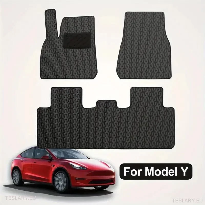 Tesla -malli y mukautetut PU -nahkaiset lattiamatot (vasen käsi)