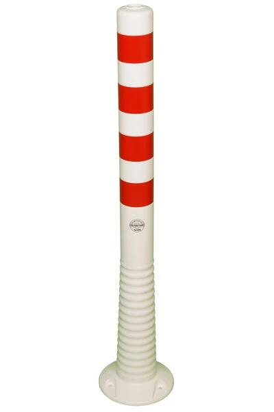 Joustava liikennepylväs – Elasto – 1000 mm / valkoinen punaisilla heijastavilla raidoilla (Palautus)