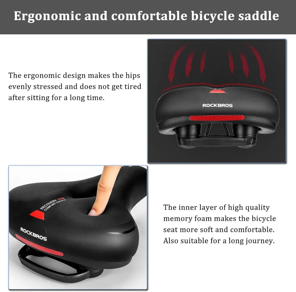Ergonominen geelitäytteinen pyörän satula