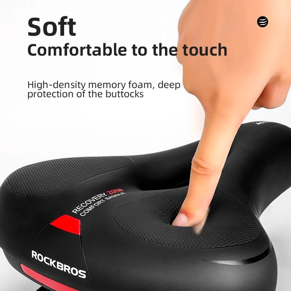 Rockbros Pyörän satula AQ-6090R - Musta ja punainen
