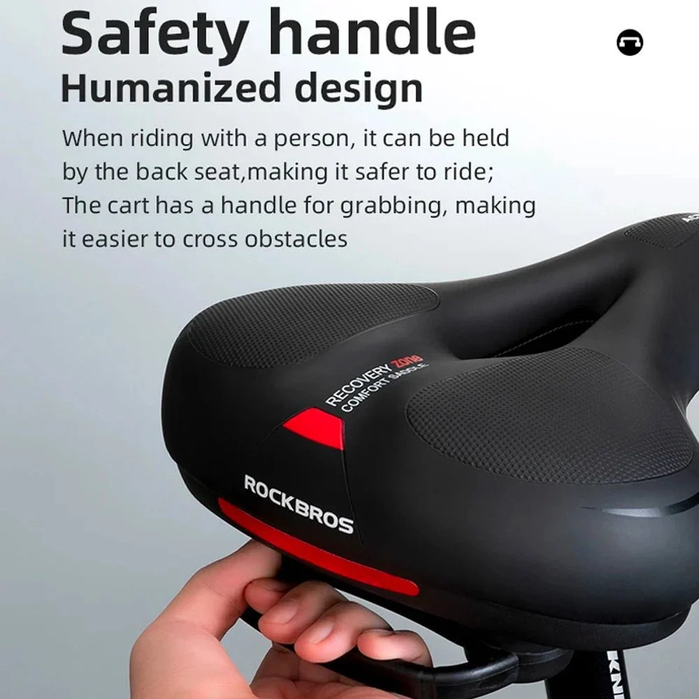Rockbros Pyörän satula AQ-6090R - Musta ja punainen