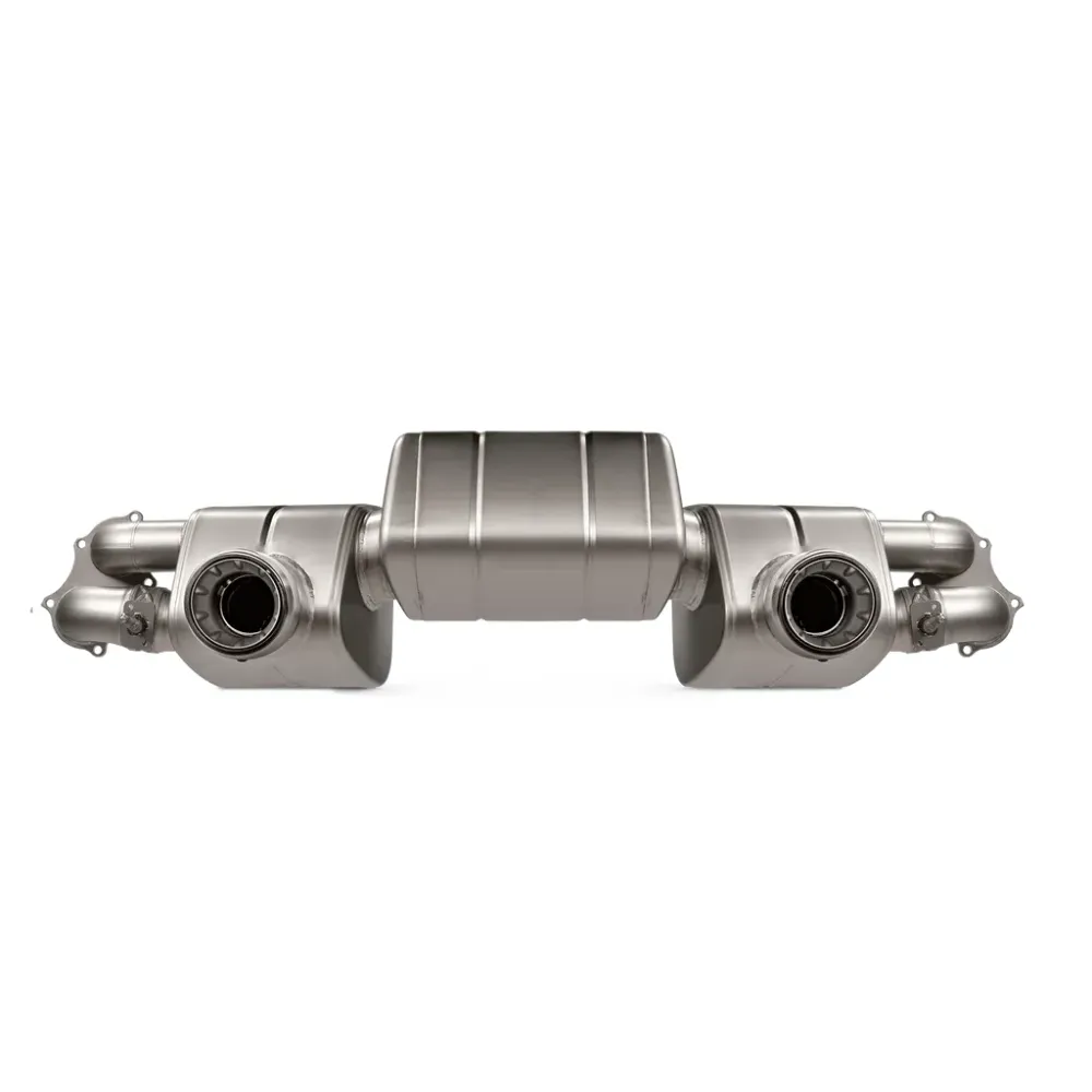 Akrapovic 2020+ Porsche Cayman GT4 (718) Slip-On Line (Option 2) w/Black Coated Titanium Tips