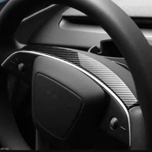 Tesla Model 3 Highland/Malli Y Juniper -ohjauspyörän hiilikuitu mustatyylinen pakkaus
