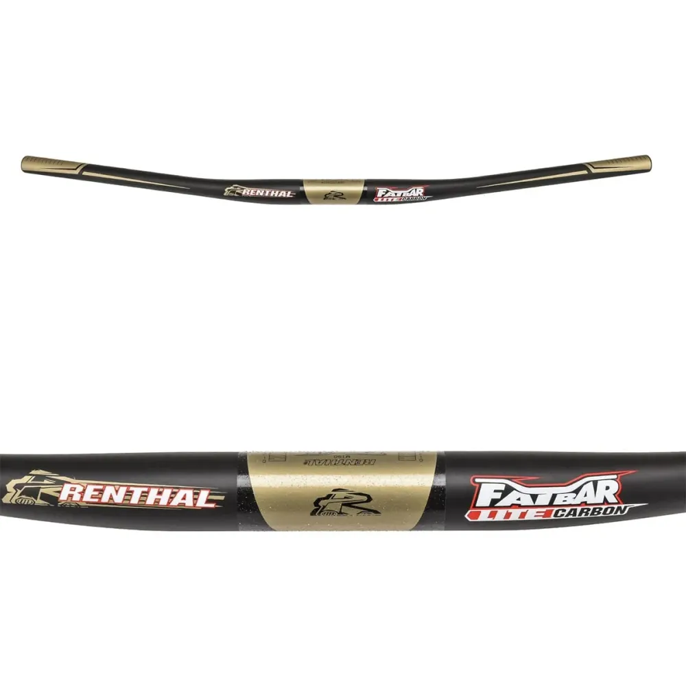 RENTHAL FATBAR LITE Carbon Rise Flat Hanger 780mm Musta
