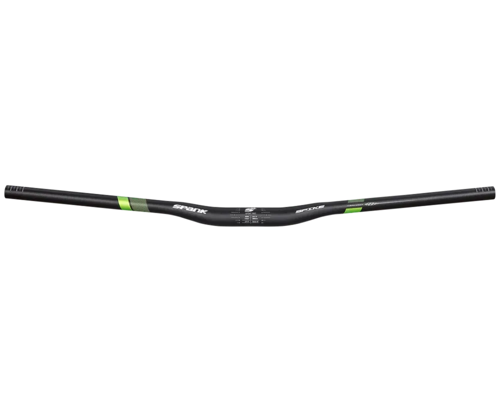 SPANK SPIKE 800 VIBROCORE Rise 15mm 31.8/800mm Musta / Vihreä ohjaustanko